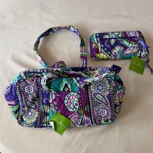 Vera Bradley Multicolor Floral Cosmetic Bag Set